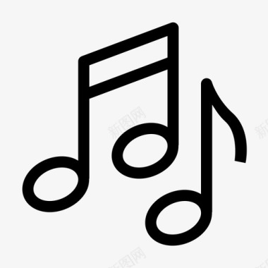 彩绘音符音乐音符附加功能图标图标