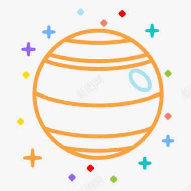 行星圆地球图标图标