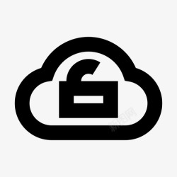 公共材料公共云保护安全图标高清图片