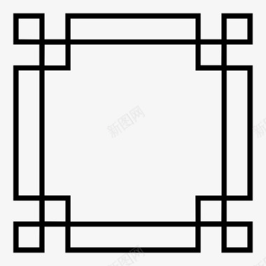 中国框架边界装饰图标图标