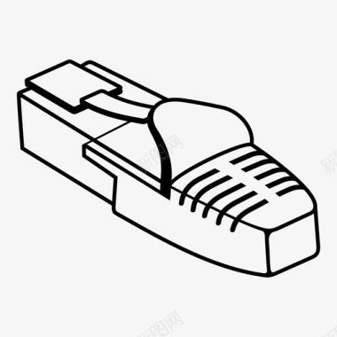 电源线插头以太网插头电缆连接器图标图标