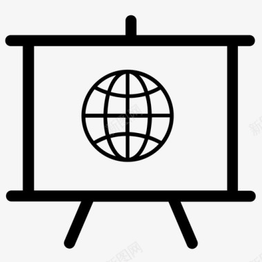 网络业务演示全球业务图标图标