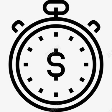 时间就是金钱时钟管理图标图标