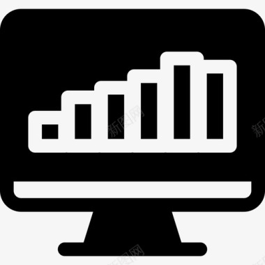 屏幕上的地图屏幕上的技术投资图标图标