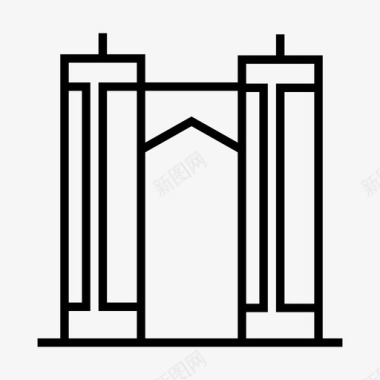 医院大楼图标塔楼公寓大楼图标图标