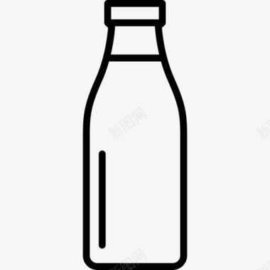 奶瓶饮料和食品边框颜色图标图标