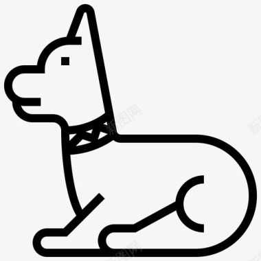 狗动物埃及图标图标