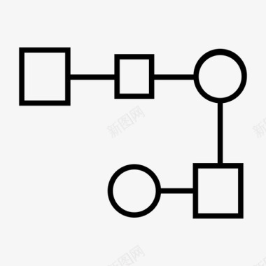 工作流程商业计划决策工作流程图标图标