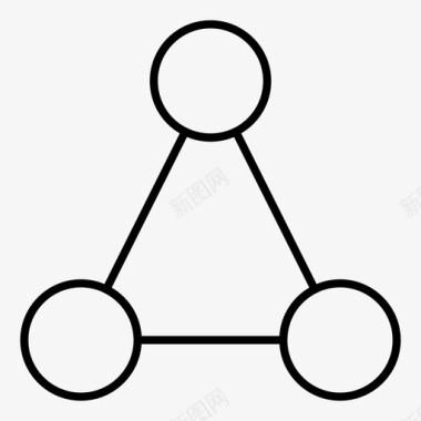 链式分子分子科学细线图标图标