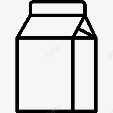 牛奶糖饮料和食物边界颜色图标图标