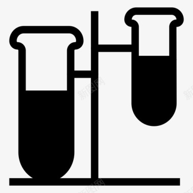 超强支架试管商业实验图标图标
