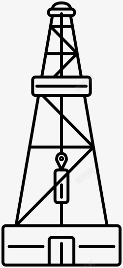 钻机井架石油钻机钻井石油井架图标高清图片