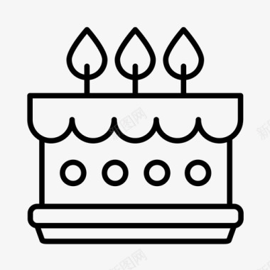 庆祝新年生日蛋糕庆祝食物图标图标