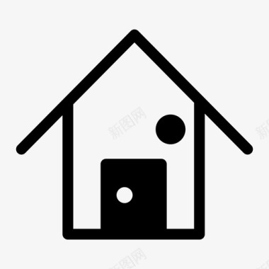 房子主页免抠png带烟囱的房子建筑物住宅图标图标