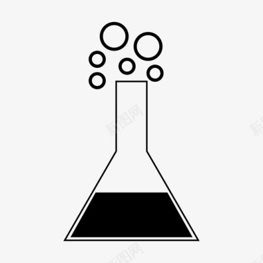 科学锥形烧瓶化学实验图标图标