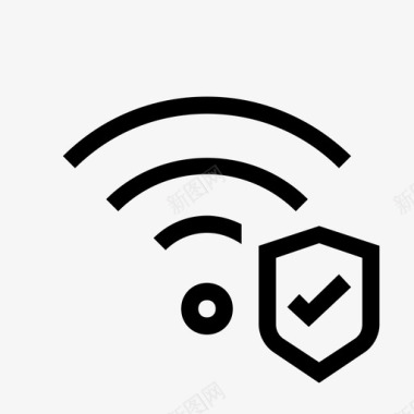 WIFI网络服务器批准国防图标图标