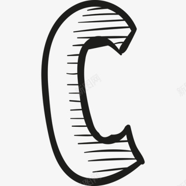 字母C教育校舍图标图标