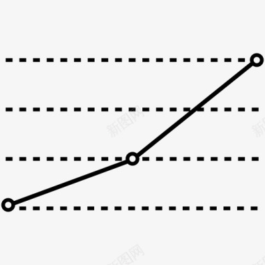 黑色信息图表折线图图表增长图标图标