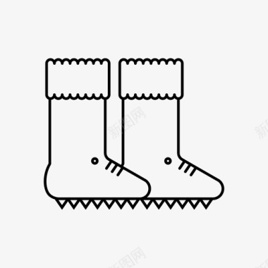 冬靴山鞋雪鞋图标图标