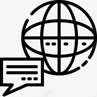 对话全球对话泡沫全球图标图标