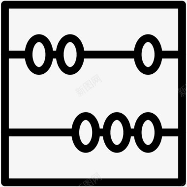 算盘珠算盘计算计数图标图标