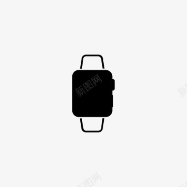 苹果手表白色苹果手表时钟图标图标