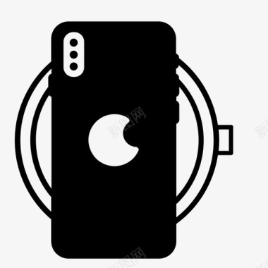 iphonex手机无线充电器图标图标