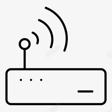 雷达信号路由器连接设备图标图标
