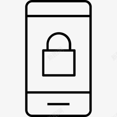 智能手机锁安全图标图标