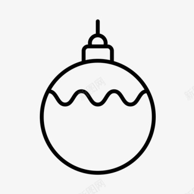 简洁装饰标识圣诞饰品圣诞圣诞球图标图标