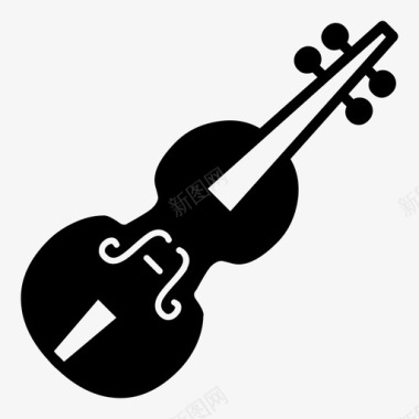 乐器标识中提琴古典乐器图标图标