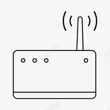 WIFI网络调制解调器互联网网络图标图标