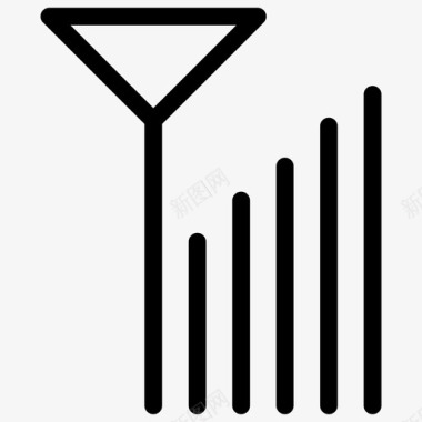 矢量信号发射器信号强度连接互联网图标图标