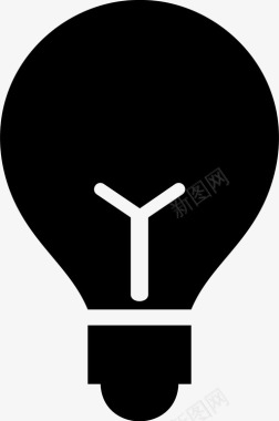 电灯泡电灯泡照明图标图标