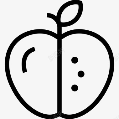 医药健康食品苹果饮食图标图标