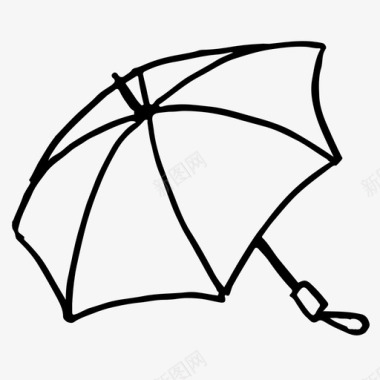 伞手绘草图图标图标