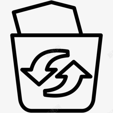 垃圾删除图标回收垃圾箱生态图标图标