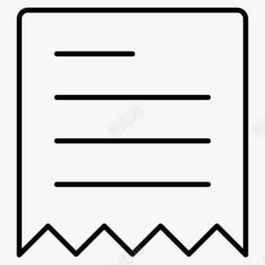 展示纸张文件业务发票图标图标