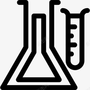 科技研究烧瓶化学实验室图标图标