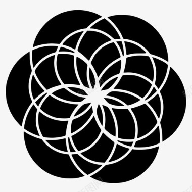 花朵抽象圆形创意图标图标