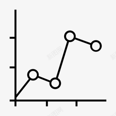 汇报业绩折线图业务图表图标图标