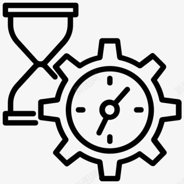 时间管理计划过程生产力图标图标