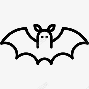可爱的蝙蝠万圣节幽灵图标图标