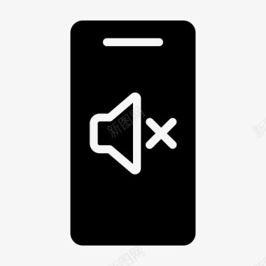 关闭声音01没有音乐智能手机商务手机图标图标
