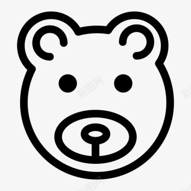 熊脸动物宝宝图标图标