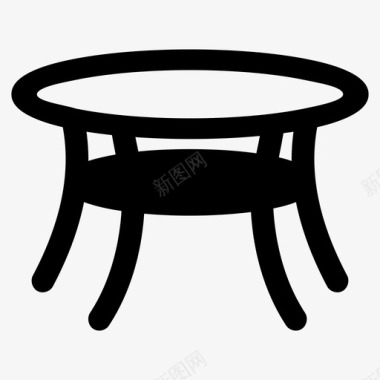 桌子家具古董图标图标