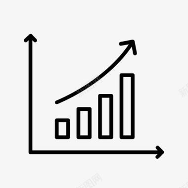 递增图标递增图财务增加图标图标