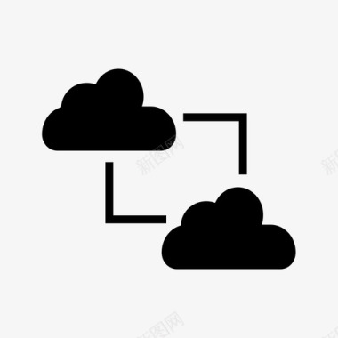 云传输云数据传输云客户端云计算图标图标