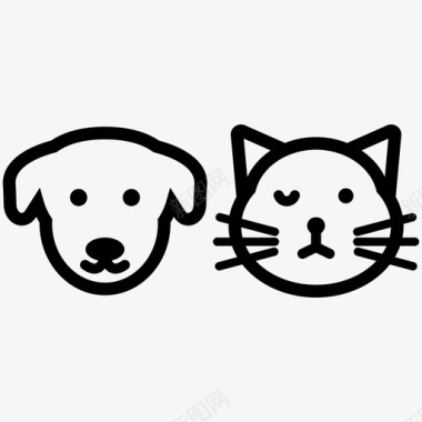 狗和猫小猫宠物图标图标