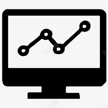 显示器免扣PNGmonitor-with-poly-lines图标